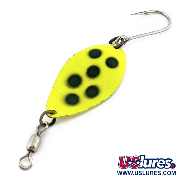 Vintage   Luhr Jensen Manistee 3, 1/3oz Yellow fishing spoon #17922