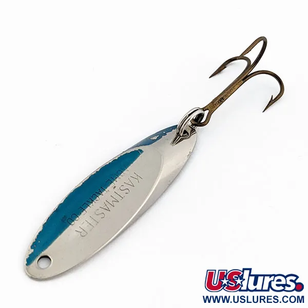 Vintage  Acme Kastmaster, 1/4oz Nickel/blue fishing spoon #17932