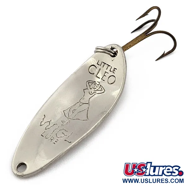 Vintage  Seneca Little Cleo (Hula Girl), 1/3oz Nickel fishing spoon #17937
