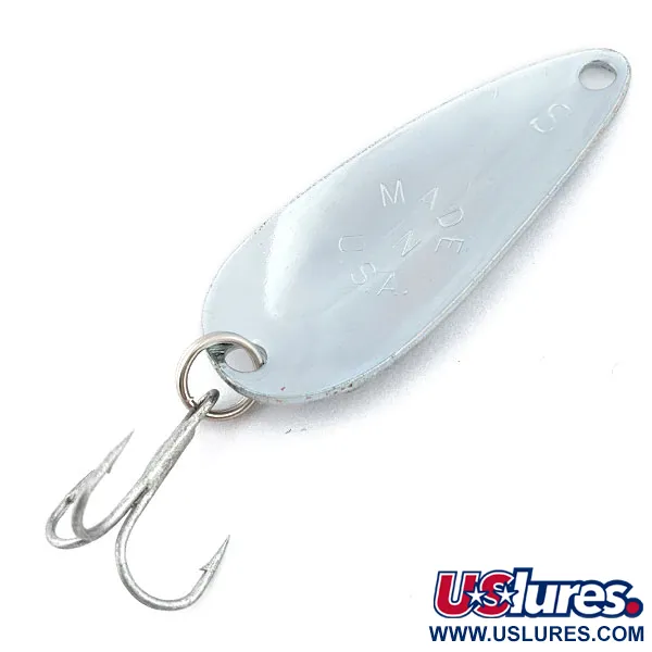 Vintage   Worth Chippewa Steel Spoon, 3/16oz Nickel fishing spoon #17938