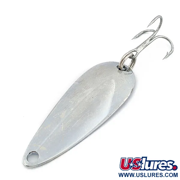 Vintage   Worth Chippewa Steel Spoon, 3/16oz Nickel fishing spoon #17938