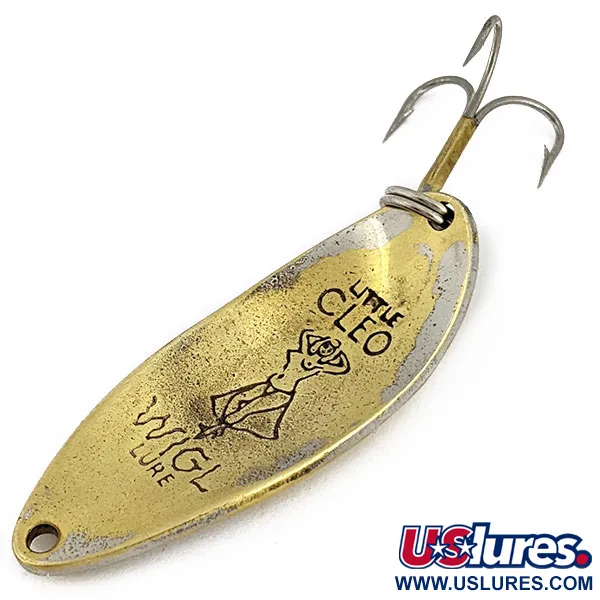 Vintage  Seneca Little Cleo (Hula Girl), 1/2oz Gold fishing spoon #17948
