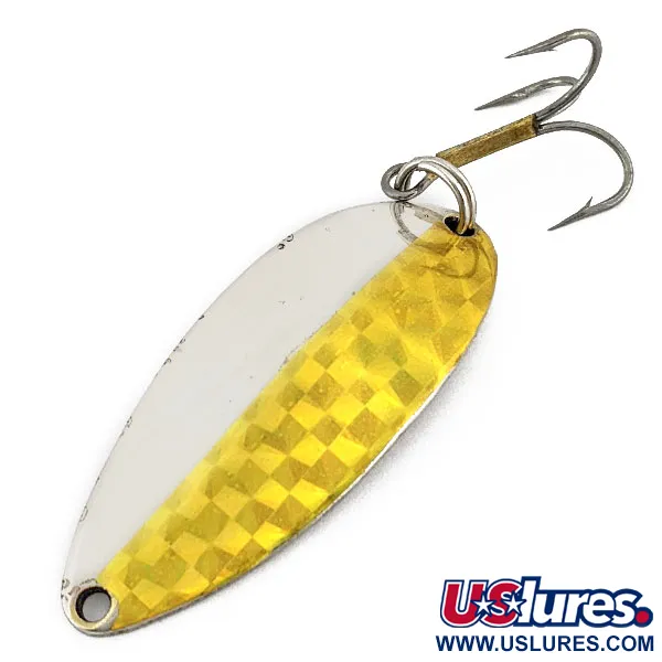 Vintage   Acme Little Cleo, 2/3oz Nickel/gold fishing spoon #17953