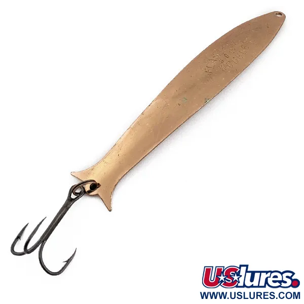 Vintage   Acme Flash-King Wobbler, 1/3oz Copper fishing spoon #17957