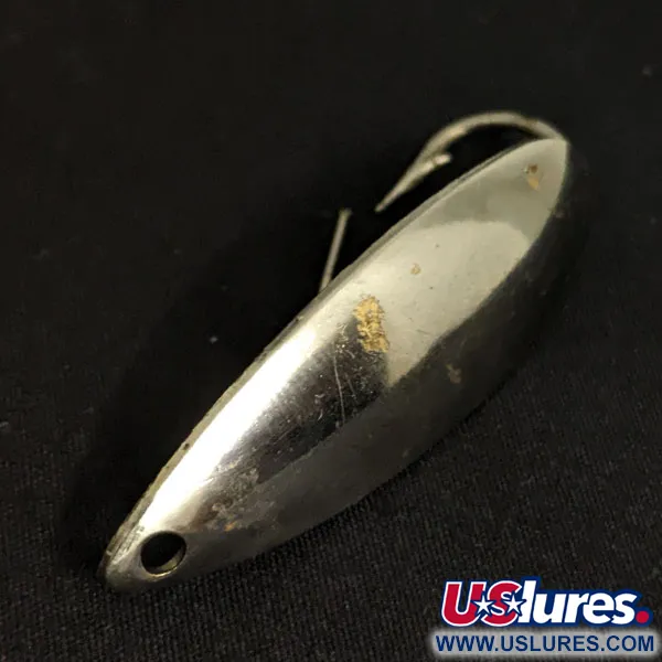 Vintage   Atlantic Lures Celebrated Weedless, 1/3oz Nickel fishing spoon #17958