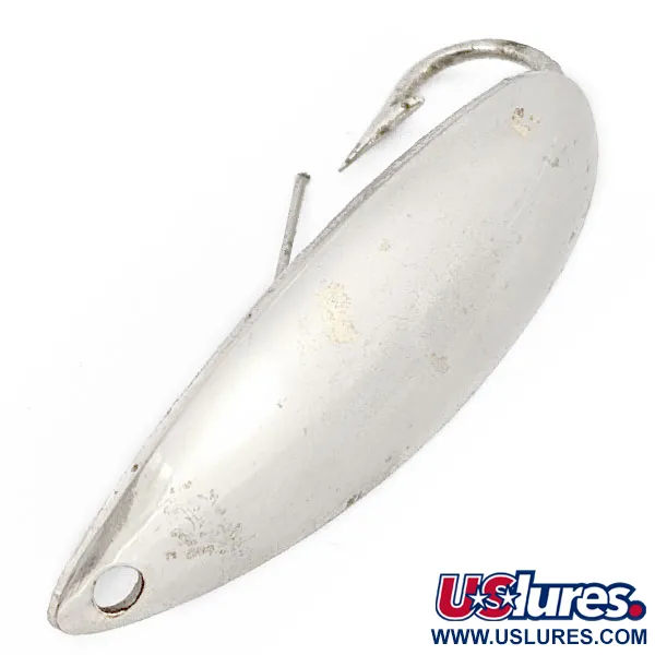 Vintage   Atlantic Lures Celebrated Weedless, 1/3oz Nickel fishing spoon #17958