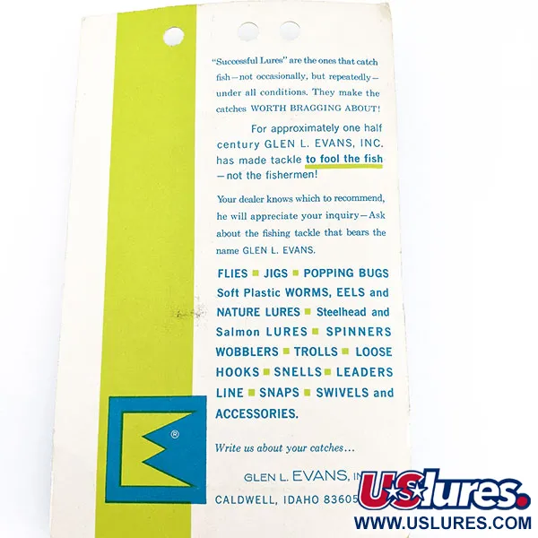   Glen Evans Colorado Spinner 1, 3/16oz Nickel spinning lure #17963