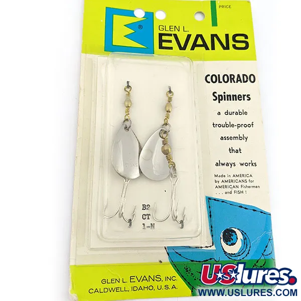   Glen Evans Colorado Spinner 1, 3/16oz Nickel spinning lure #17963