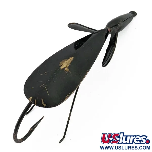 Vintage   Panther Martin Weed Wing, 2/5oz Black fishing spoon #17966