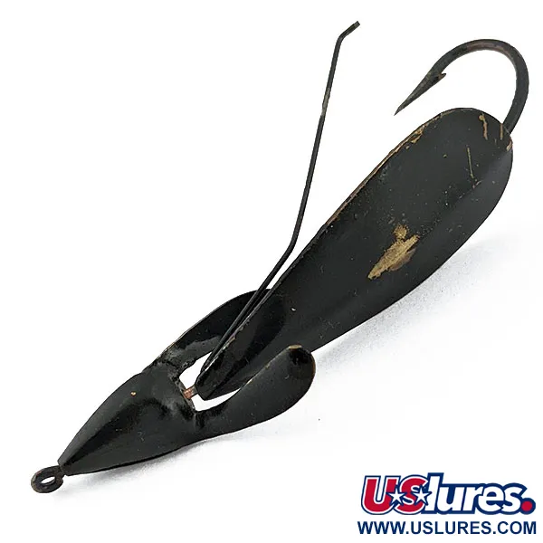 Vintage   Panther Martin Weed Wing, 2/5oz Black fishing spoon #17966