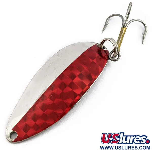 Vintage  Seneca Little Cleo (Hula Girl), 1/2oz Nickel/Red fishing spoon #17969