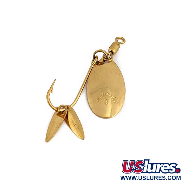 Vintage  Yakima Bait Hildebrandt 3 Flicker Spinner, 3/32oz Gold fishing #17979