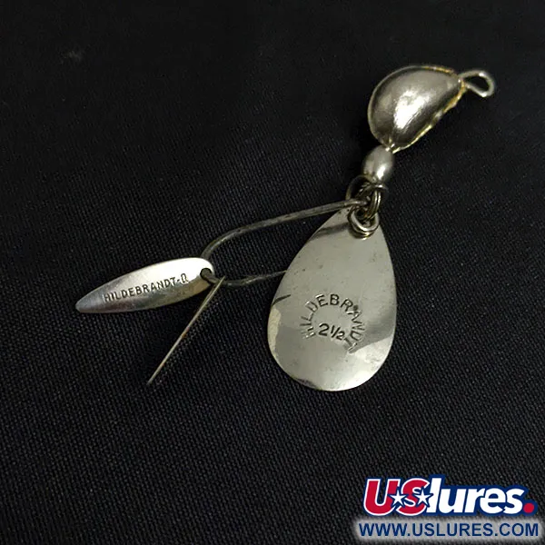 Vintage  Hildebrandt Spinners Hildebrandt's Gold Nugget Twin Spin, 1/4oz Nickel fishing #17980