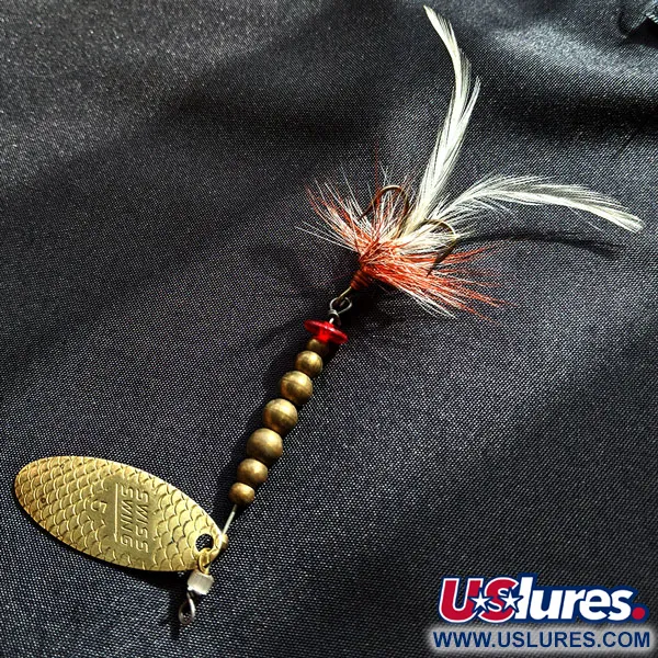 Vintage  Renosky Lures Swiss Swing 5, 1/4oz Brass spinning lure #17988