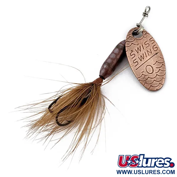 Vintage  Renosky Lures Swiss Swing 0, 1/16oz Copper spinning lure #17989