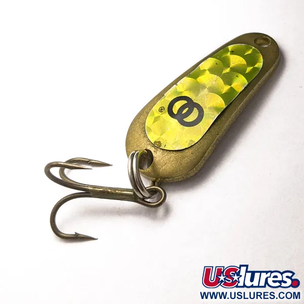 Vintage   Grassl's Double OO wobbler, 1/3oz Brass fishing spoon #17990