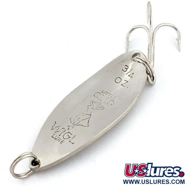 Vintage  Seneca Little Cleo (Hula Girl), 3/4oz nickel/red fishing spoon #18014