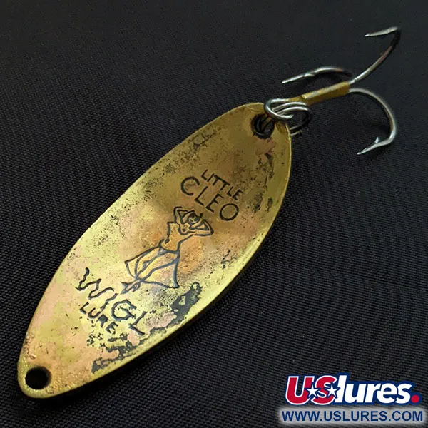 Vintage  Seneca Little Cleo (Hula Girl), 1/2oz Gold fishing spoon #18015