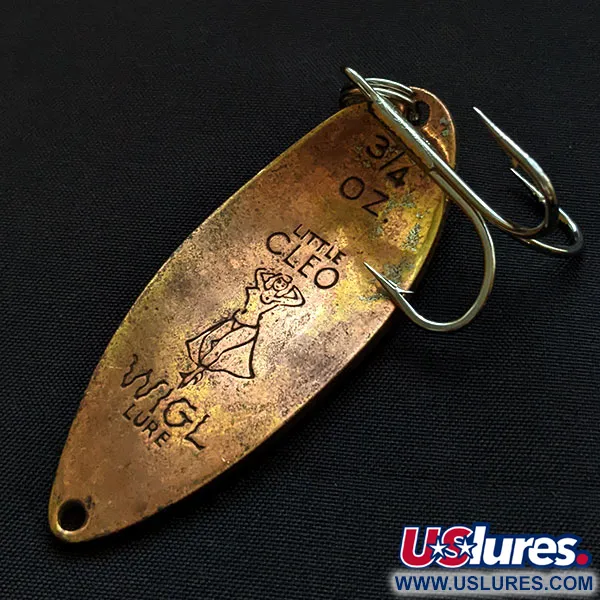 Vintage  Seneca Little Cleo (Hula Girl), 3/4oz Copper fishing spoon #18016
