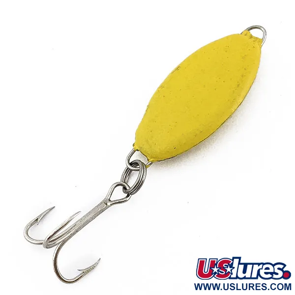 Vintage   Worth, 2/3oz Yellow fishing spoon #18025
