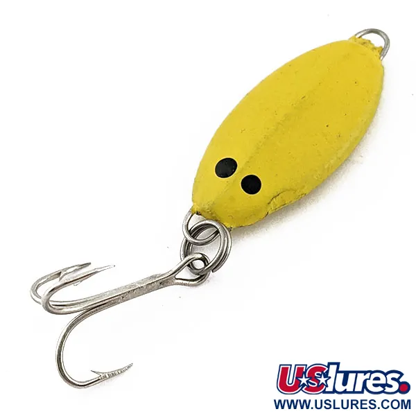 Vintage   Worth, 2/3oz Yellow fishing spoon #18025