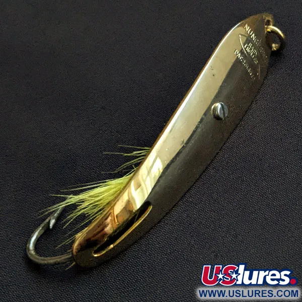 Vintage  Nungesser Troller Nungesser baby troller, 2/5oz gold fishing spoon #18030