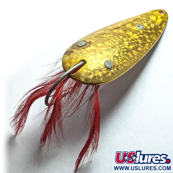 Vintage  Eppinger Dardevle Dardevlet Feathered Weedless Crystal, 3/4oz Crystal fishing spoon #18062