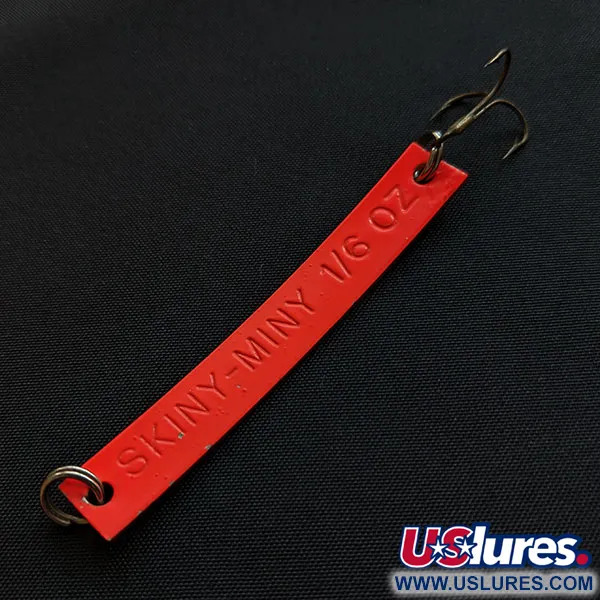 Vintage  Yakima Bait Skiny-miny, 3/16oz Nickel/Orange UV fishing spoon #18086