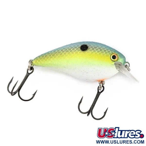 Vintage   Strike King KVD Silent square bill, 2/5oz Chartreuse Sexy Shad fishing lure #19626