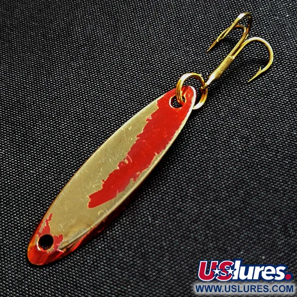 Vintage  Acme Kastmaster, 1/8oz gold/red fishing spoon #18090