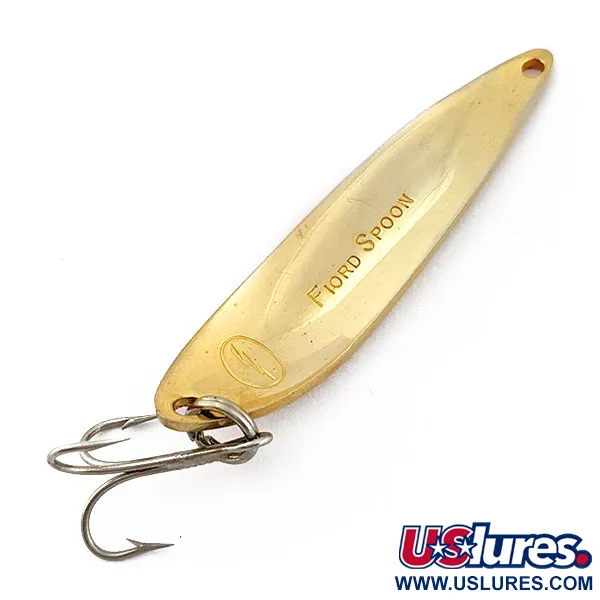 Vintage  Acme Fiord Spoon, 2/5oz gold/orange fishing spoon #18118
