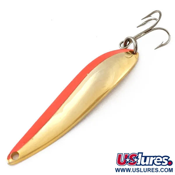 Vintage  Acme Fiord Spoon, 2/5oz gold/orange fishing spoon #18118
