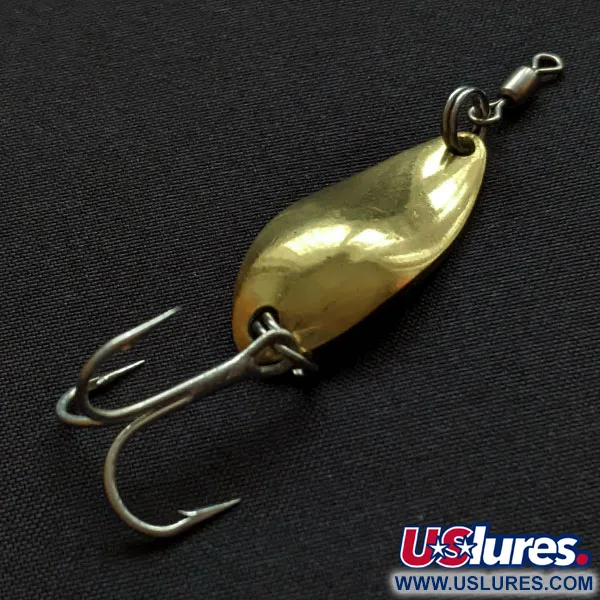  Luhr Jensen Lil' Kroc (Krocodile Stubby), 3/16oz gold fishing spoon #18179