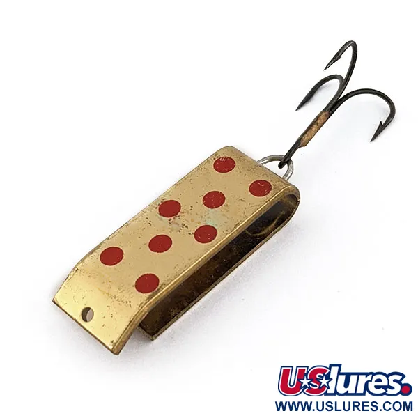 Vintage   Jake's Lures Lil Jake, 1/3oz gold/red fishing spoon #18180