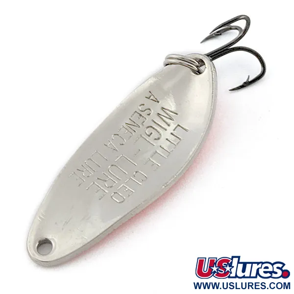 Vintage   Little Cleo Seneca, 1/4oz nickel/orange fishing spoon #18181