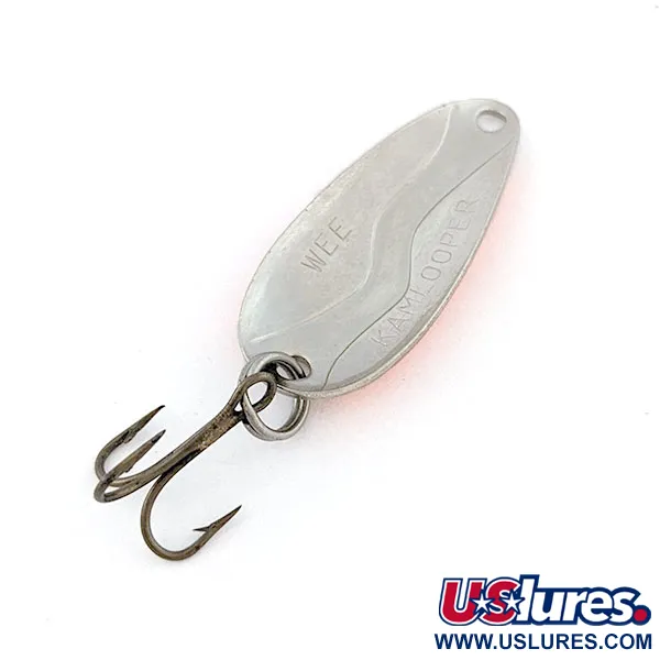 Vintage  Acme Kamlooper Wee, 1/8oz nickel/orange fishing spoon #18211