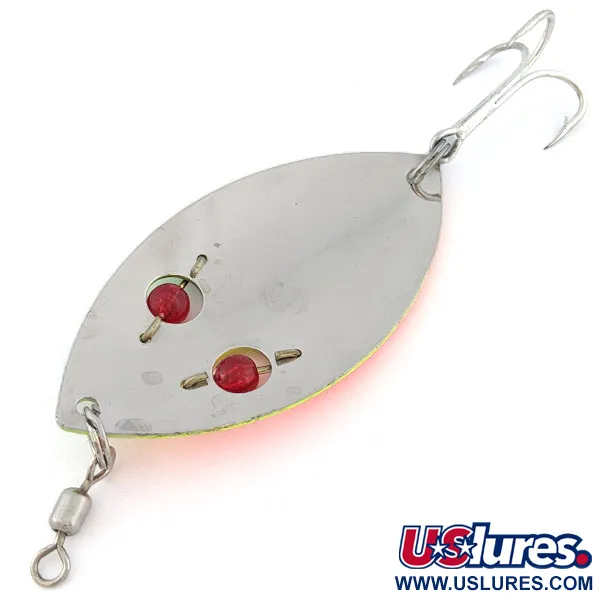 Vintage   Gibbs Ruby Eye Wiggler UV, 1 1/4oz fire tiger fishing spoon #18217