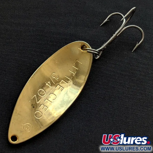 Vintage   Acme Little Cleo, 3/4oz gold fishing spoon #18233