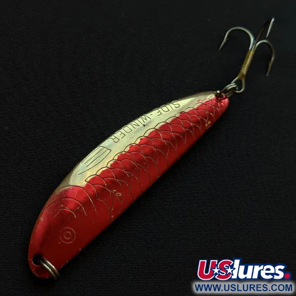 Vintage  Acme Side-Winder S 340, 3/4oz golden/red fishing spoon #18237