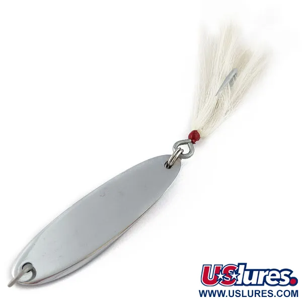 Vintage  Luhr Jensen luhr Jensen Cast Champ, 2 3/4oz nickel/blue fishing spoon #18243