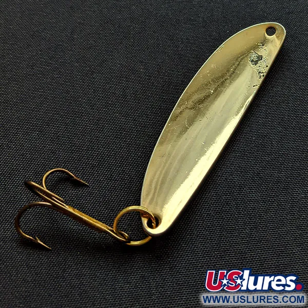 Vintage  Acme Side-Winder, 1/3oz gold fishing spoon #18265