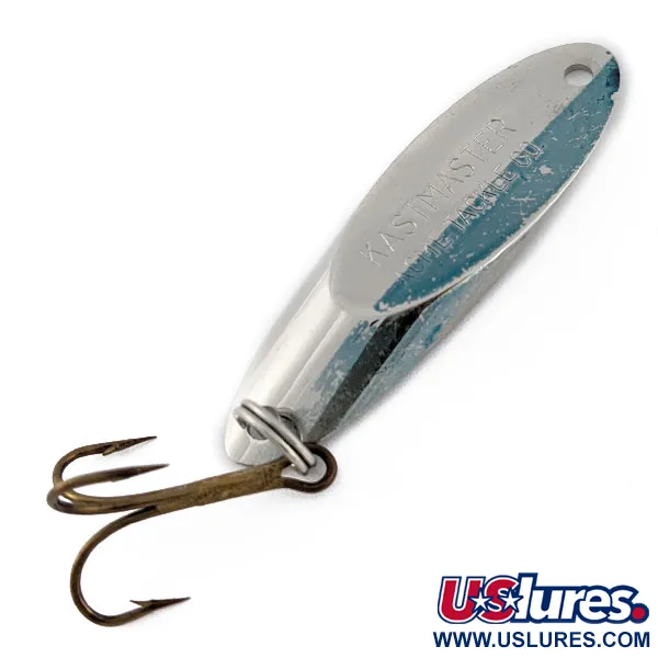 Vintage  Acme Kastmaster, 3/8oz nickel/blue fishing spoon #18276