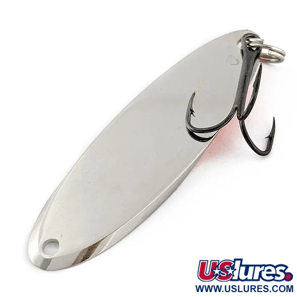 Vintage  Acme Kastmaster, 1oz nickel/orange fishing spoon #18280