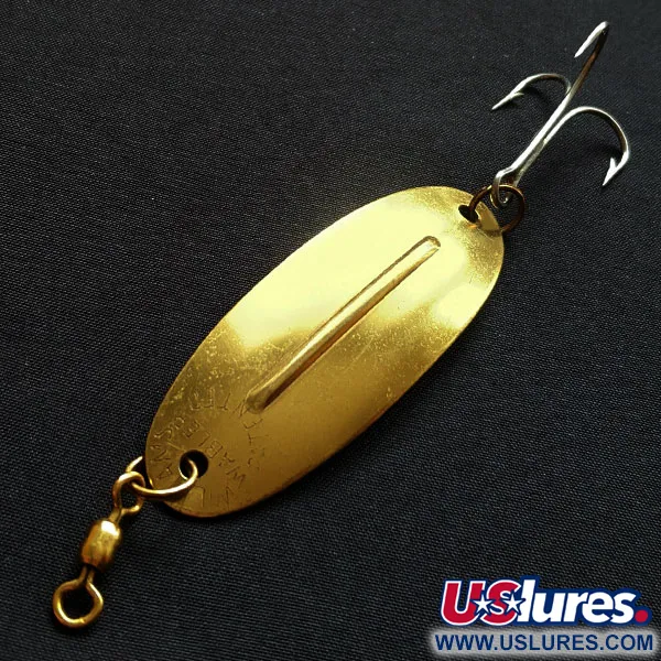 Vintage   Williams Wabler W50, 1/2oz gold fishing spoon #18291