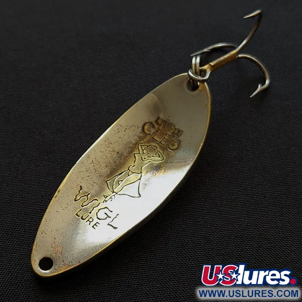 Vintage  Seneca Little Cleo (Hula Girl), 2/3oz gold fishing spoon #18295