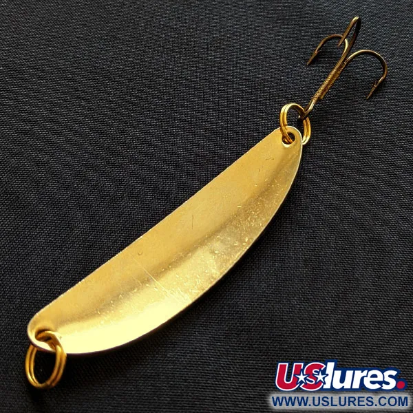 Vintage  Acme Side-Winder, 1/3oz gold/orange fishing spoon #18315