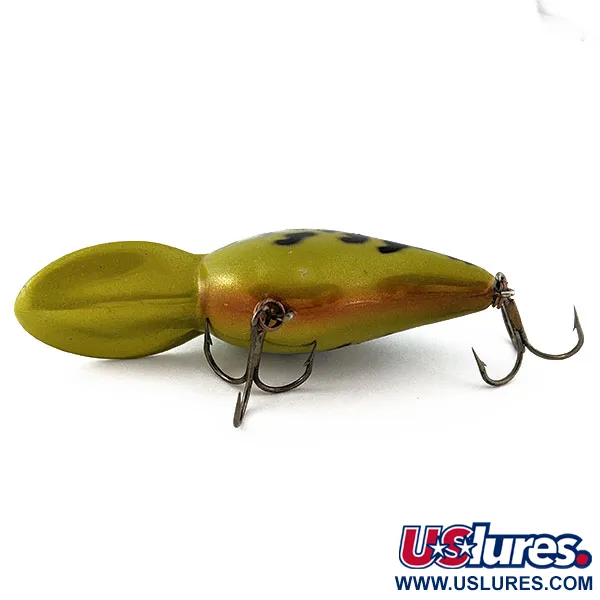 Vintage   Bomber Fat A B06F, 3/5oz  G Finish reflectiv green fishing lure #18324