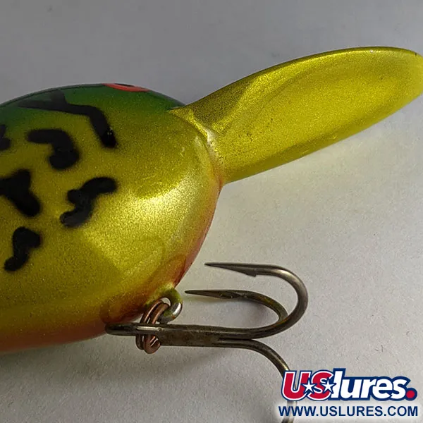 Vintage   Bomber Fat A B06F, 3/5oz  G Finish reflectiv green fishing lure #18324