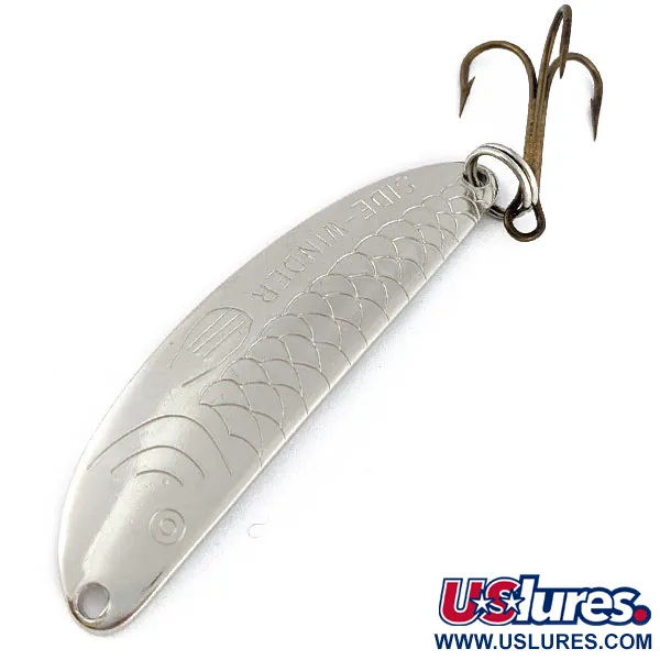 Vintage  Acme Side-Winder, 1/3oz nickel fishing spoon #18333