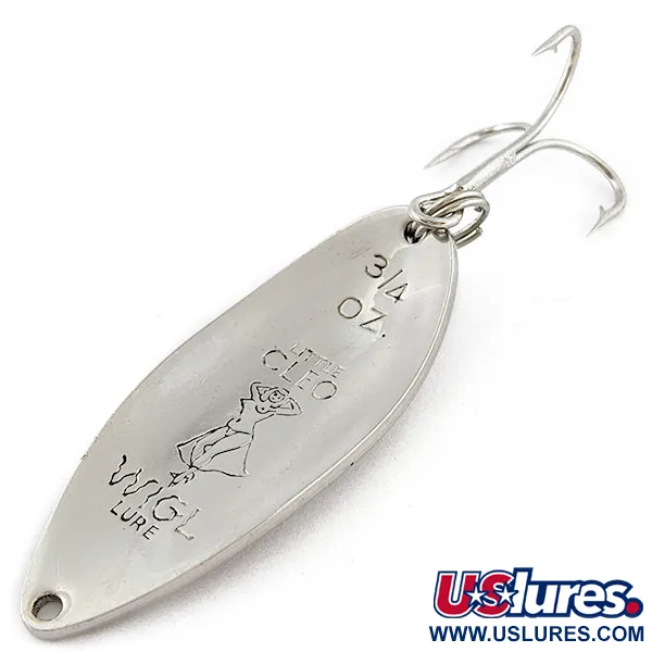 Vintage  Seneca Little Cleo (Hula Girl), 3/4oz nickel/gold fishing spoon #18337